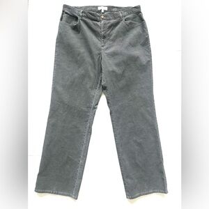 Talbots Woman Wide Leg High Rise Relaxed Fit Corduroy‎ Pants Stretch size 14W